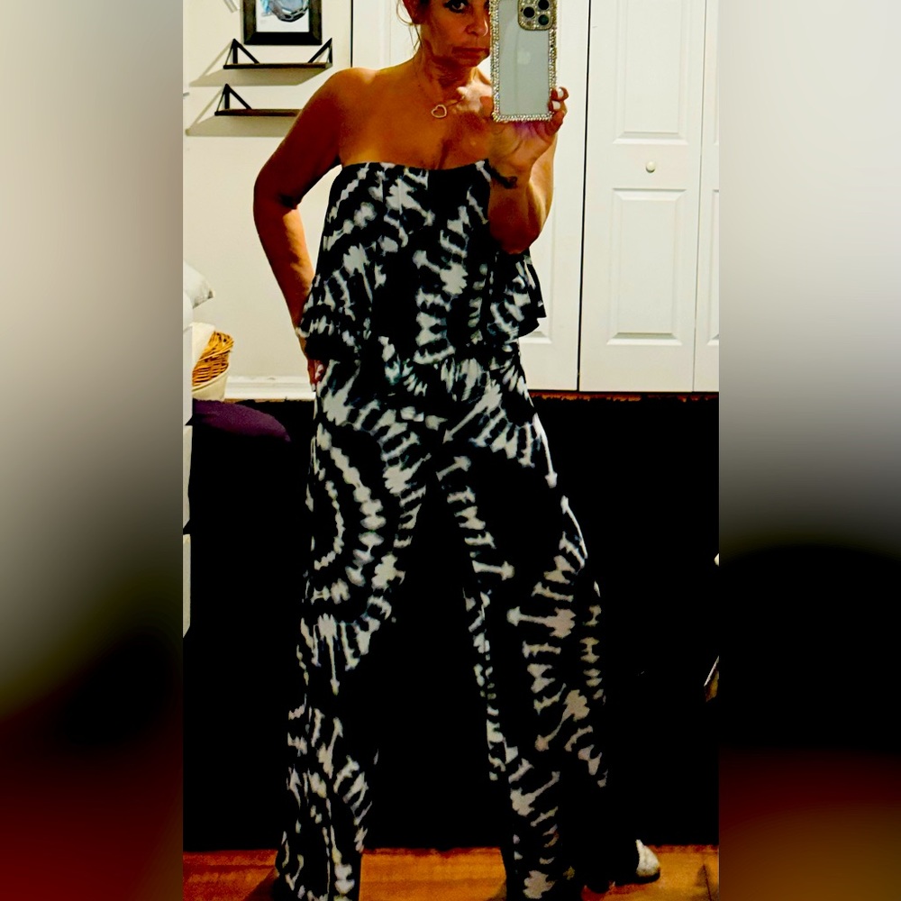 Jumpsuit black & white